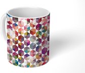 Mok - Koffiemok - Hexagon - Patroon - Geometrie - Mokken - 350 ML - Beker - Koffiemokken - Theemok