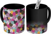 Magische Mok - Foto op Warmte Mokken - Koffiemok - Patronen - Stippen - Buttons - Magic Mok - Beker - 350 ML - Theemok
