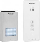 intercominstallatie DIC-21112 aluminium wit/zilver