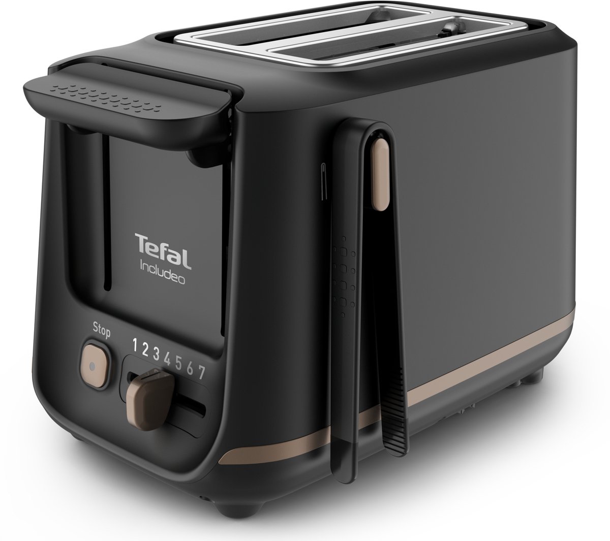 Tefal Includeo TT5338 - Broodrooster - 2 Sneden brood - Extra Breed - 7 Bruiningsniveau's - Hoge lift - Zwart thumbnail 3