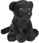 Pluche knuffel dieren zwarte panter 15 cm - Speelgoed panters knuffelbeesten