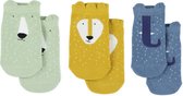 Trixie Sneaker socks set van 6 paar - Olifant / Leeuw / Polar beer- Sok - Kousen - Kindersokjes - Korte sokken