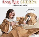 Snug Rug Sherpa - Plaid - Extra Dik - Bruin - Faux Suede - Premium Throw Deken - TV Deken - Knuffeldeken - Woondeken - Fleece Deken