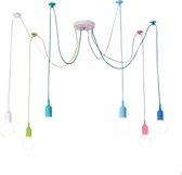 Kroonluchter met 6 hangende lampen – Multi kleur – 60W