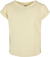 Urban Classics - Organic Extended Shoulder Kinder T-shirt - Kids 110/116 - Geel