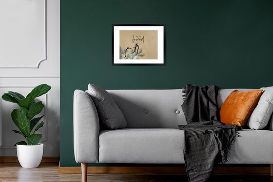 Cadre photo avec affiche - Best ami - Citations - Proverbes - Amitié - Meilleurs amis - 40x30 cm - Cadre pour affiche