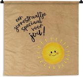 Tapisserie Murale - Toile Murale - Get Well Soon - Proverbes - Jaune - Soleil - 90x90 cm - Tapisserie