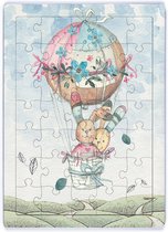 Houten Puzzel | Reizen met een Ballon | Houten Legpuzzel - 35 Stukjes