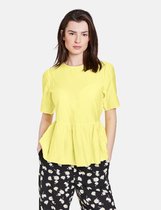 TAIFUN Dames Blouse met korte mouwen en schootje Sunflower-42