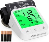 MostEssential Premium Bloeddrukmeter Bovenarm - Hartslagmeter - Inclusief Opbergtas en Batterijen - 200 Metingen Geheugen