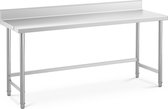 Royal Catering Roestvrijstalen tafel - 180 x 60 cm - opstand - 95 kg draagvermogen - Royal Catering