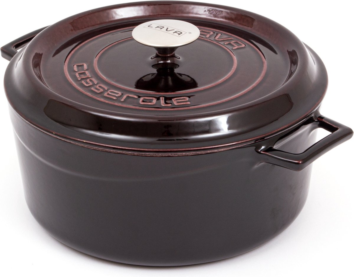 Lava Gietijzeren Braadpan - Inductie Stoofpot - Gietijzer Stoofpan - Ø 28 cm