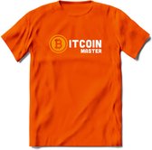 Bitcoin Master - Crypto T-Shirt Kleding Cadeau | Dames / Heren / Unisex | Bitcoin / Ethereum shirt | Grappig Verjaardag kado | Tshirt Met Print - Oranje - M