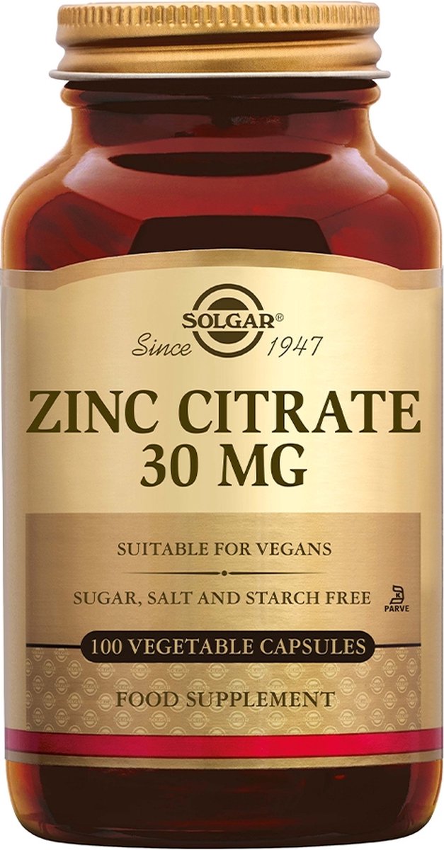 Zinkcitraat Solgar 30 mg