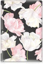Leuk Hoesje Lenovo Tab 10 | Tab 2 A10-30 Cover Mooie Bloemen met doorzichte zijkanten