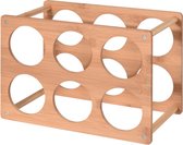 Set van 3x stuks houten wijnrek voor 6x flessen 35 cm - Houten wijnflessen rekken - Totaal voor 18x wijnflessen