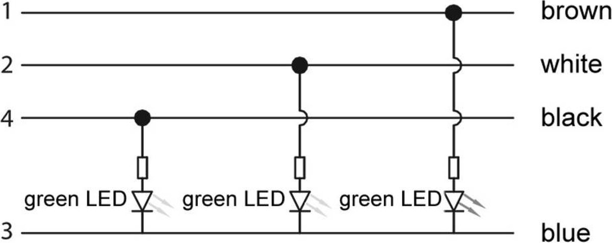 Lutronic 1161 Sensor/actuator aansluitkabel M12 Aantal polen: 4 Stekker, recht, Bus, haaks 2.00 m 1 stuk(s)