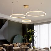 Led Kroonluchter - Minimalistisch - Modern - Home Verlichting - Geborstelde Ringen - Plafond Gemonteerde Kroonluchter Verlichting - Hanglamp - Warm Wit