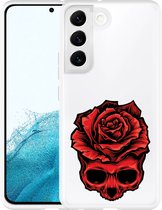 Galaxy S22 Hoesje Red Skull - Designed by Cazy