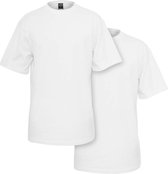 Urban Classics Heren Tshirt -4XL- Tall 2-Pack Wit
