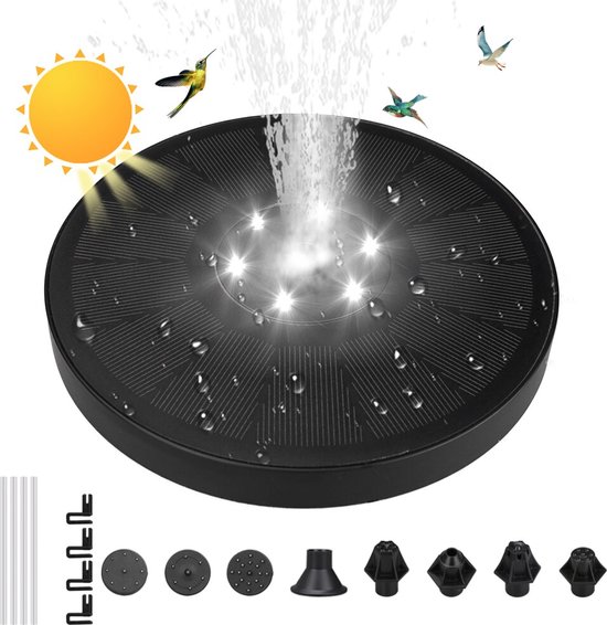 Waterspuwer op zonne-energie met pomp - Vijverfiguur met zonnepomp