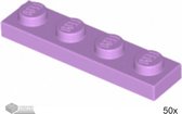 LEGO Plaat 1x4, 3710 Medium lavendel 50 stuks