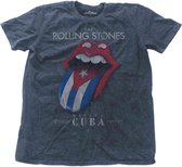 The Rolling Stones Heren Tshirt -L- Havana Cuba Blauw