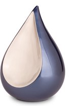 Metaal urn Teardrop blauw