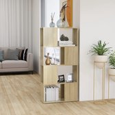 Boekenkast/kamerscherm 60x24x124,5 cm spaanplaat sonoma eiken