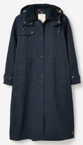 Donkerblauwe lange regenjas / trenchcoat Fernhall van Joules S