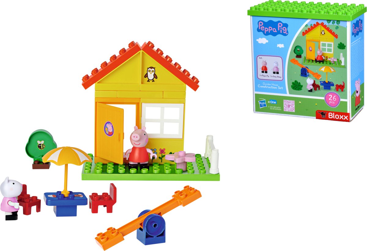 BIG - Bloxx Peppa Pig Tuinhuis - Peppa Pig - Constructiespeelgoed