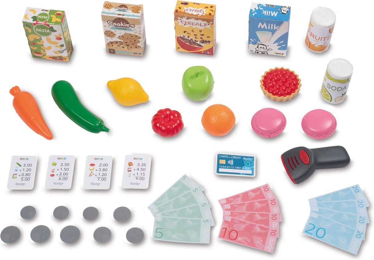 Smoby 7600350228- Supermarkt met winkelwagen