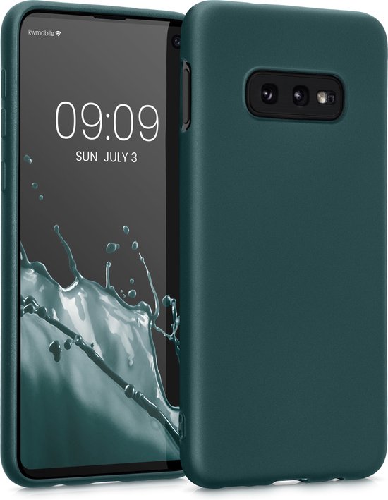 kwmobile telefoonhoesje geschikt voor Samsung Galaxy S10e - Hoesje voor smartphone - Back cover in metallic petrol