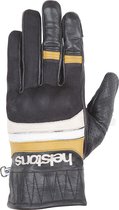 Helstons Bull Air Ete Leather Mesh Black Beige White Yellow Gloves T13 - Maat T13 - Handschoen