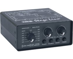 IMG STAGELINE MPA-102 1-kanaal MicAmp +24v/SterLine I/O Low/Hi Cut - Studio preamps
