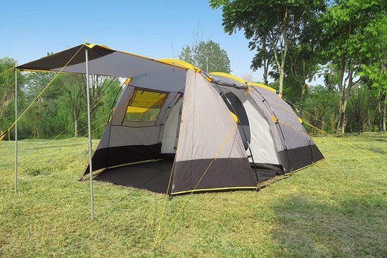 tente de camping, 4 personnes Grande tente familiale, étanche, système de  ventilation, | bol