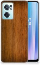 Smartphone hoesje OnePlus Nord CE 2 5G Leuk Case Super als Vaderdag Cadeaus Donker Hout