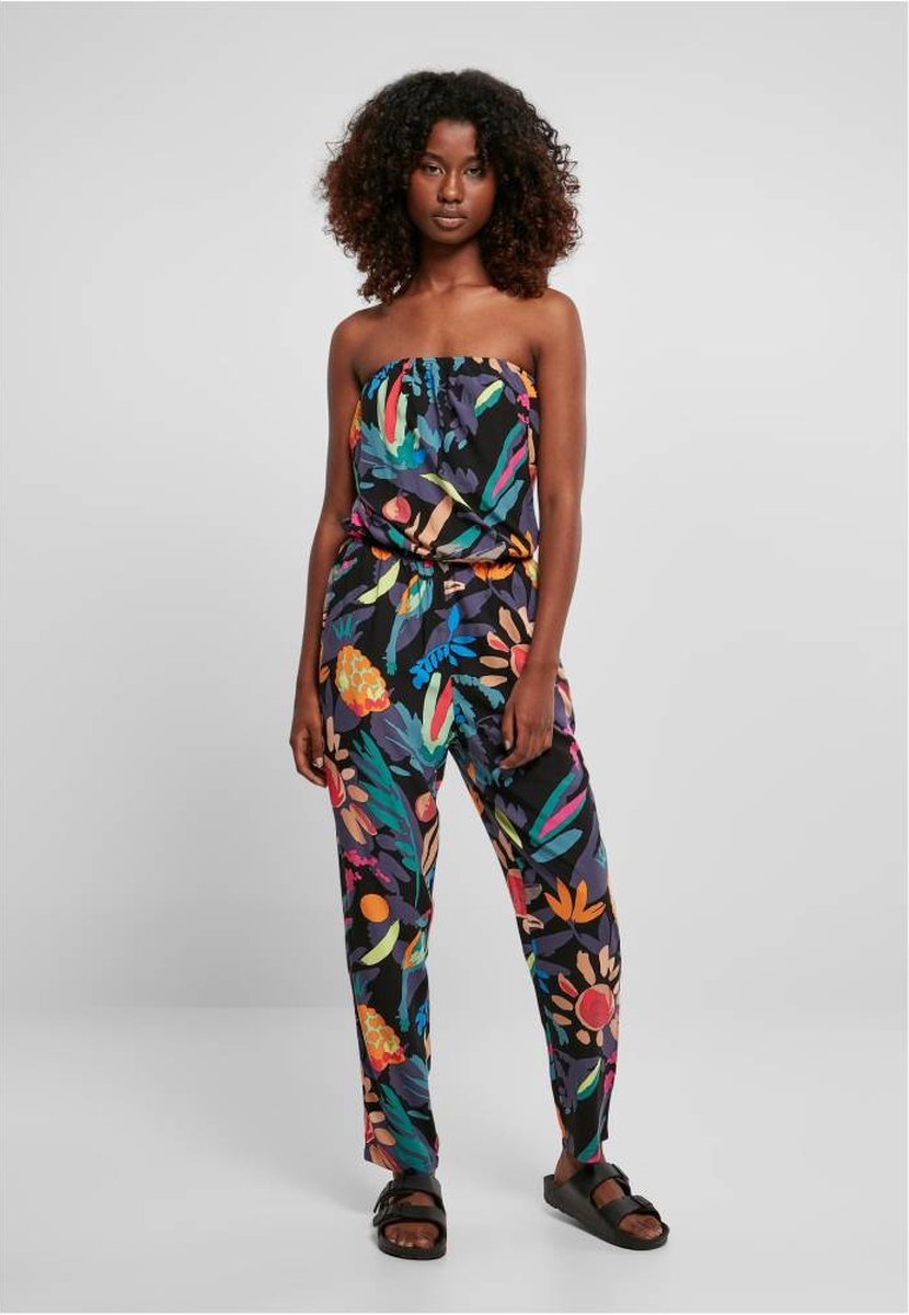Urban Classics Viscose Bandeau blackfruity Jumpsuit XS Zwart