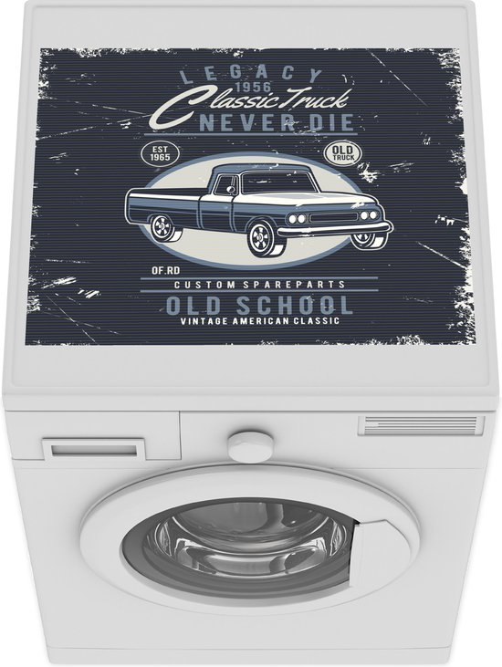 Protecteur de machine à laver - Tapis de machine à laver - Voiture - Blauw  - Vintage -... | bol.com
