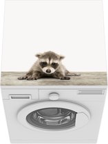 Wasmachine beschermer mat - Babykamer - Wasbeer - Breedte 60 cm x hoogte 60 cm