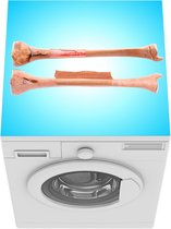 Wasmachine beschermer mat - Twee menselijke dijbeenderen - Breedte 60 cm x hoogte 60 cm