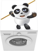 Wasmachine beschermer mat - een Kungfu panda - Breedte 60 cm x hoogte 60 cm