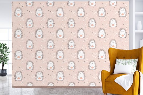 Behang - Fotobehang Egel - Pastel - Kinderen - Breedte 330 cm x hoogte 240 cm