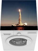 Wasmachine beschermer mat - Rookontwikkelingen tijdens de lancering van een space shuttle - Breedte 60 cm x hoogte 60 cm