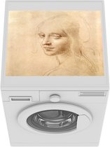 Wasmachine beschermer mat - Schets - Leonardo da Vinci - Breedte 55 cm x hoogte 45 cm