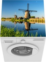 Wasmachine beschermer mat - Molen - Zon - Reflectie - Breedte 60 cm x hoogte 60 cm