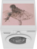 Wasmachine beschermer mat - Studie van een balletdanser - Schilderij van Edgar Degas - Breedte 55 cm x hoogte 45 cm