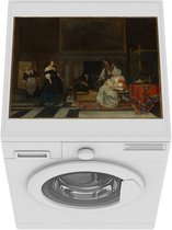 Wasmachine beschermer mat - Bezoek aan de kinderkamer - Schilderij van Gabriël Metsu - Breedte 55 cm x hoogte 45 cm