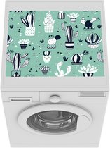 Wasmachine beschermer mat - Cactus - Patronen - Pot - Breedte 55 cm x hoogte 45 cm