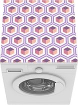 Wasmachine beschermer mat - Cube - Kubus - Patronen - Breedte 60 cm x hoogte 60 cm